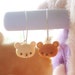 Rilakkuma Bear Silver Hoop Earrings