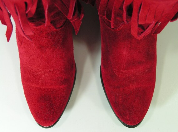 red tassel boots
