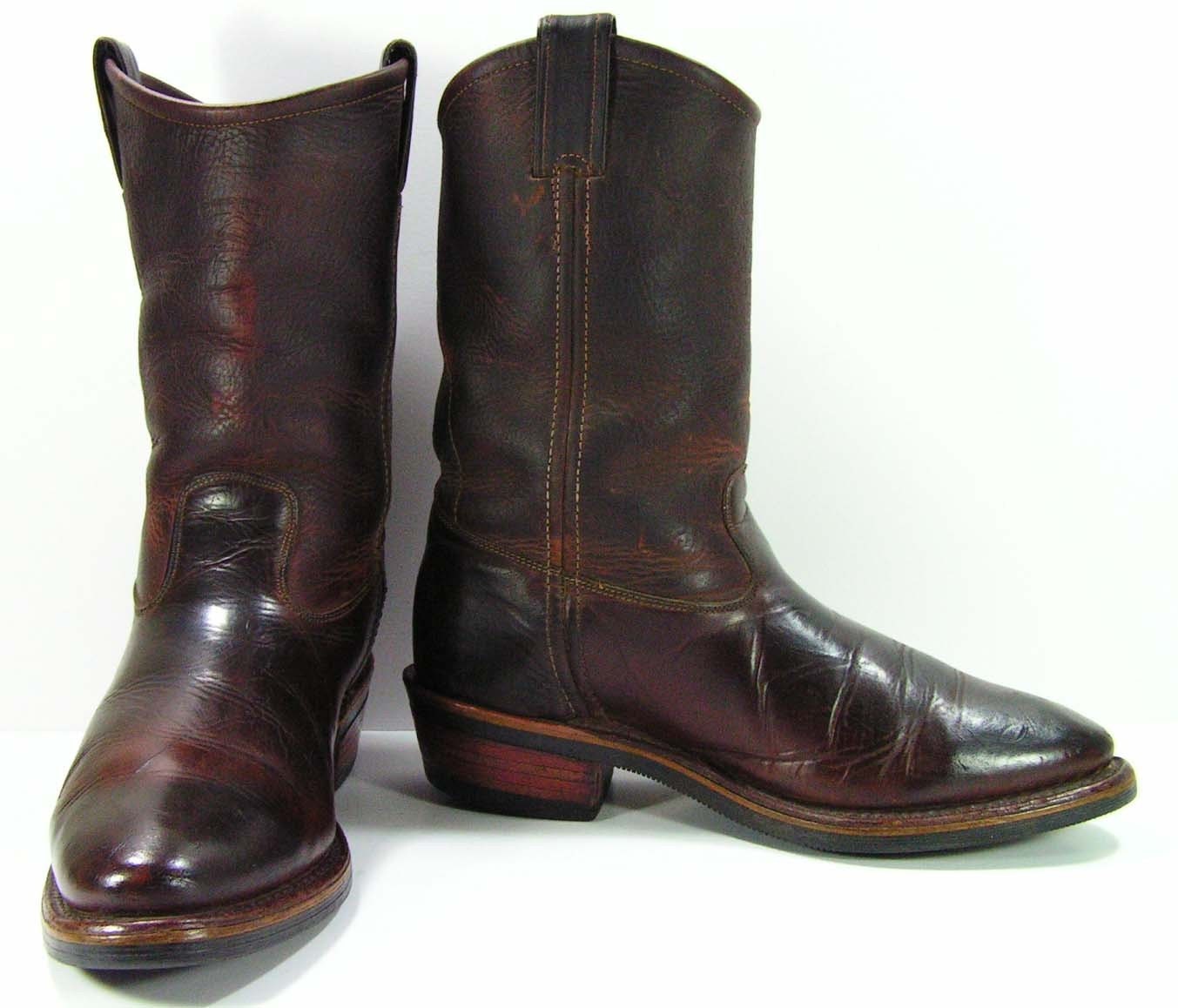vintage Chippewa cowboy work boots mens 9 D by vintagecowboyboots