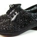 Yokus shoes womens 9.5 M black woven leather mens 8 D weave oxfords euro size 41