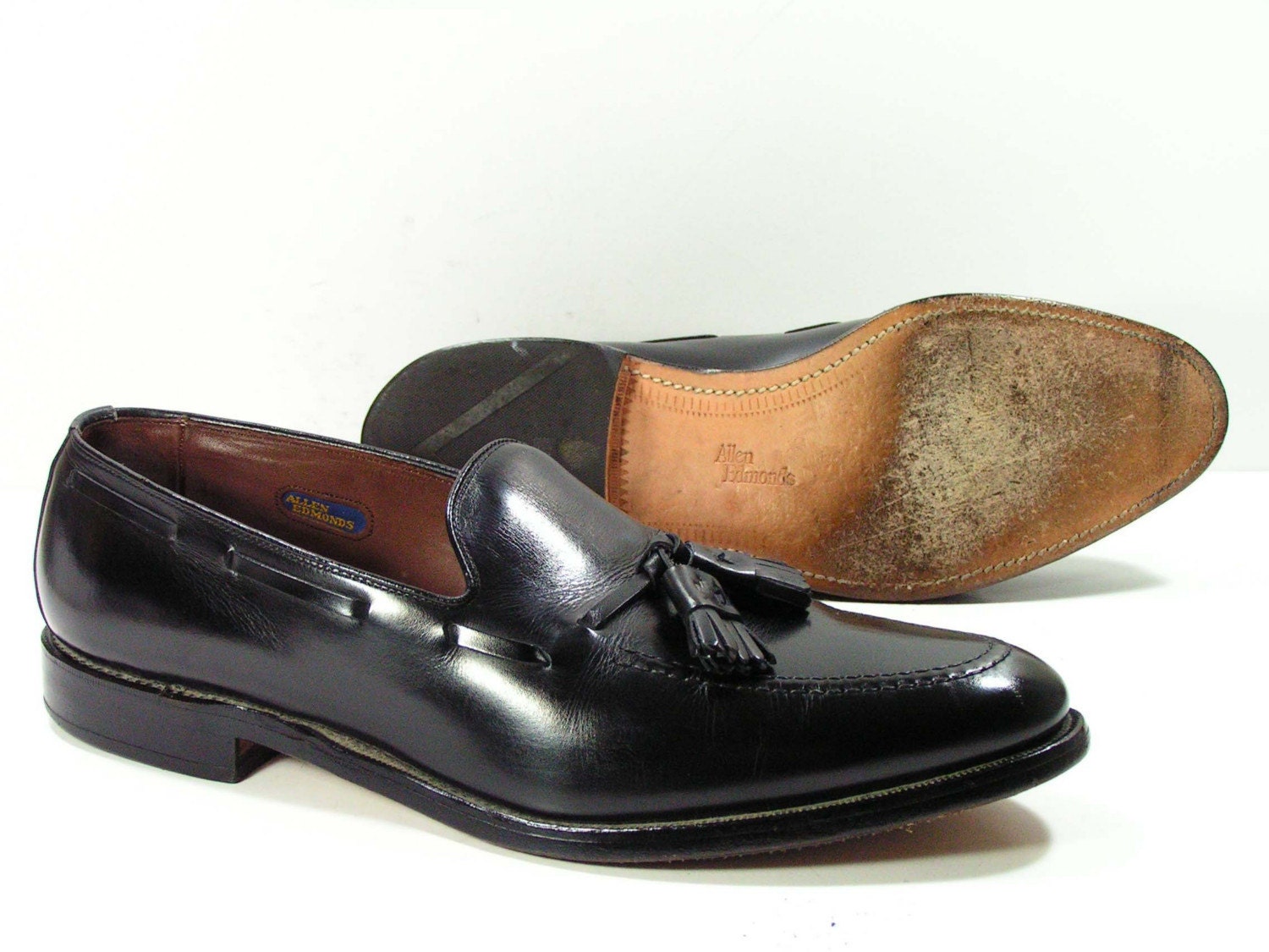 Vintage Allen Edmonds Grayson loafers shoes mens 10 B black