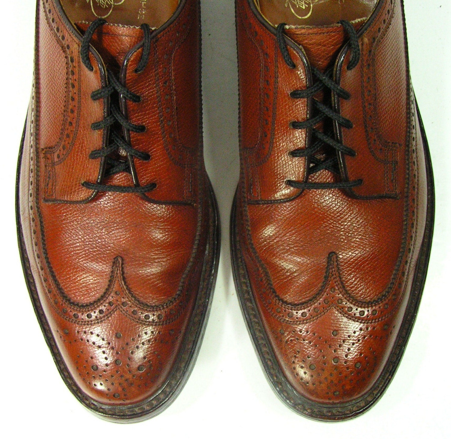 Florsheim Imperial wingtip shoes mens 12 D brown dress shoes