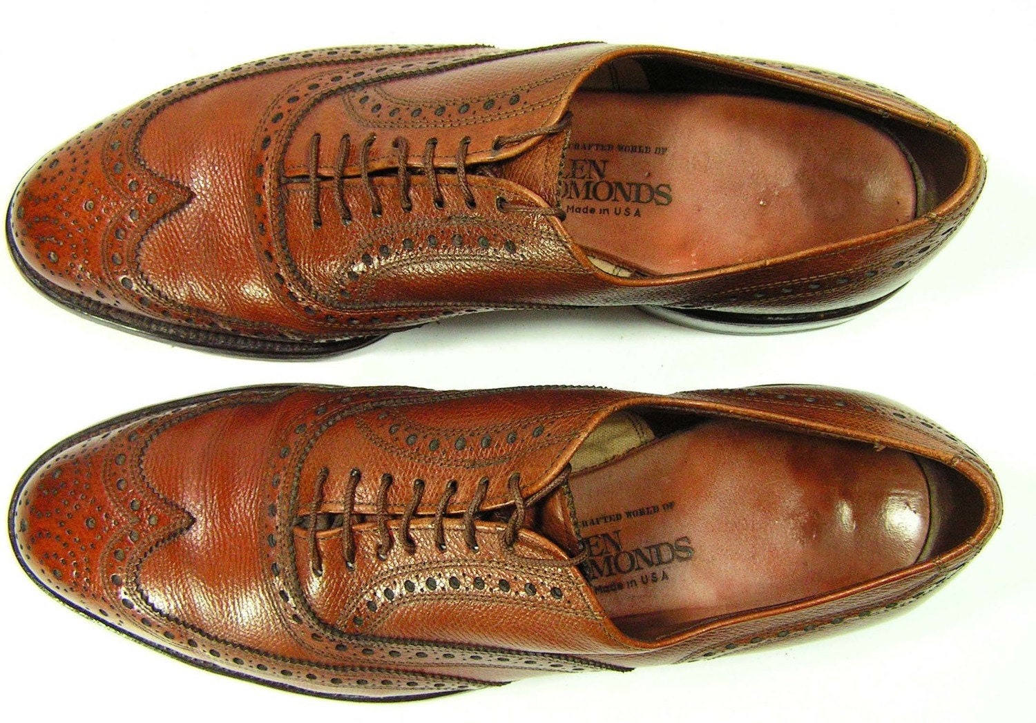 Allen Edmonds Lloyd wingtip oxford shoes mens 9 C brown