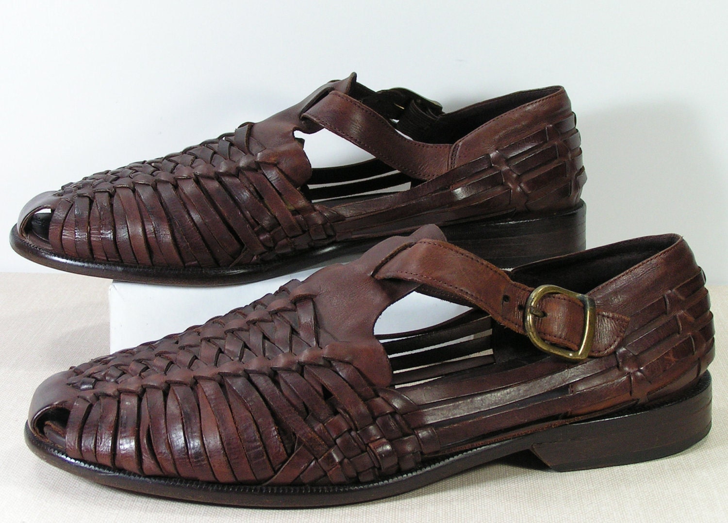 cole haan sandals mens 9.5 EEE brown woven leather weave shoes cole haan sandals mens 9.5 EEE brown woven leather weave shoes