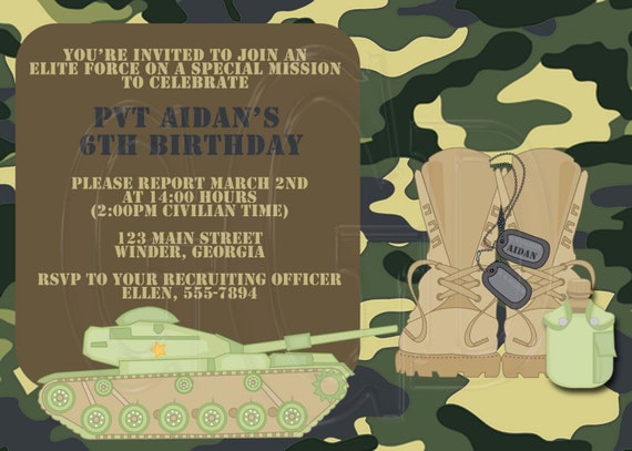 Army E Invitations 7