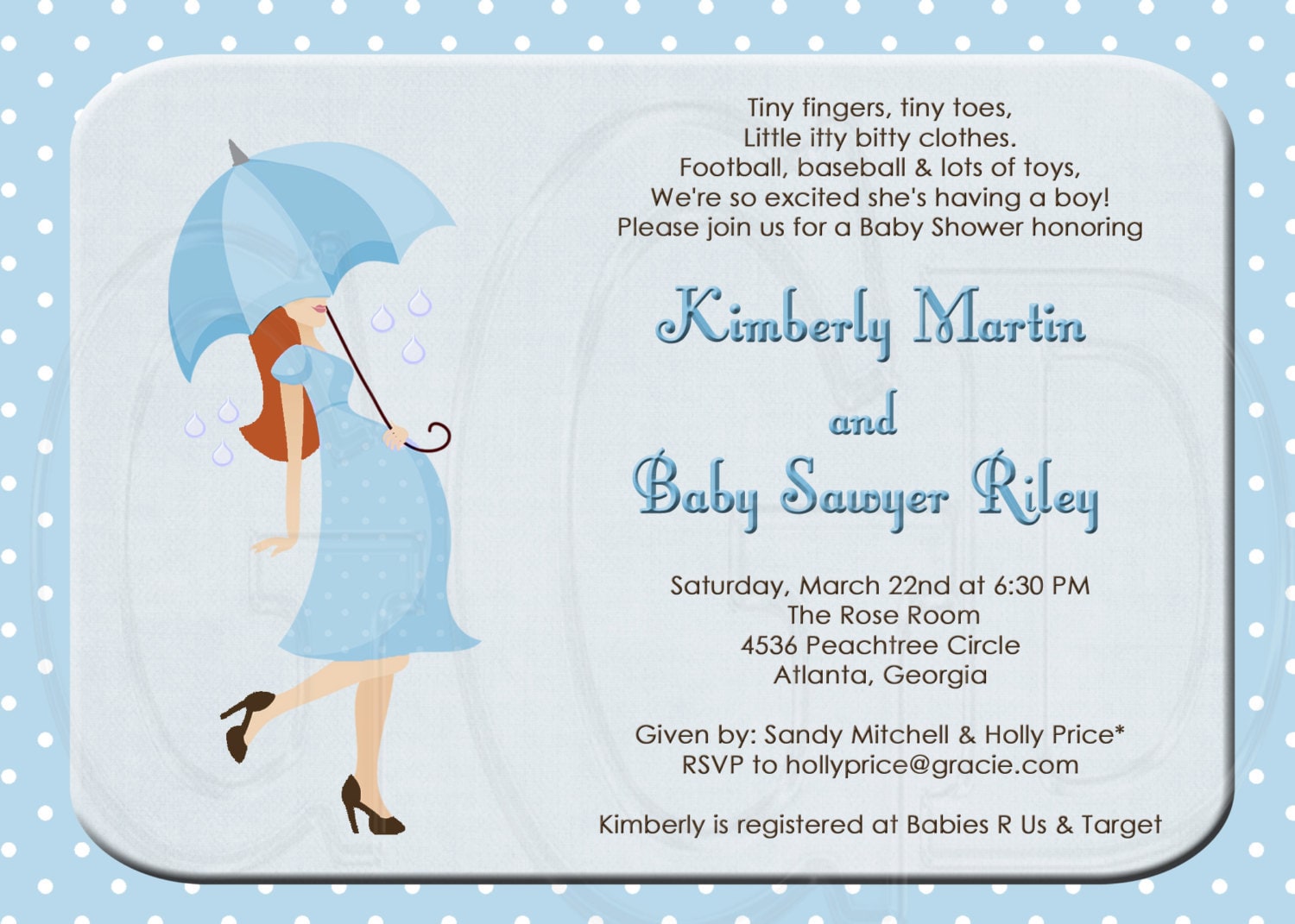 Silhouette Baby Shower or Sprinkle for 2nd or 3rd Child