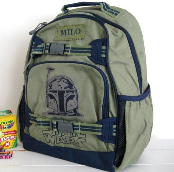 Kids Pottery Barn Star Wars Backpack With Personalization