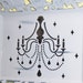 Ornate Chandelier wood tray - swarovski crystals