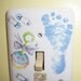Baby Boy themed steel single light switch cover