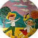 Mid Century Puzzle Go Fly a Kite Whimsical Retro Nursery Decor 1950s Era Toys
