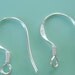 100 pcs. solid sterling silver str 925 earrings hook coil ear wire wholesale lot
