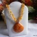 Orange Calcite Necklace with Mandarin Jade. Summertime. Anytime. Fall. Spring. Handmade. Lovely.