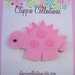 Dino Fabulous clippie - Dinosaur wool felt hair clip - pink and light pink - no slip