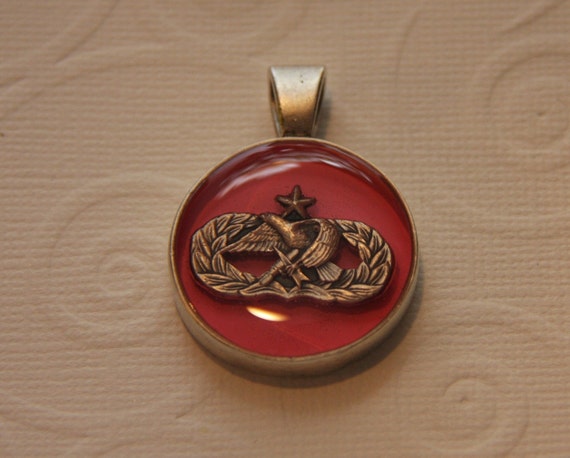 Air Force Maintenance Her Hero Lucite Pendant Customize your