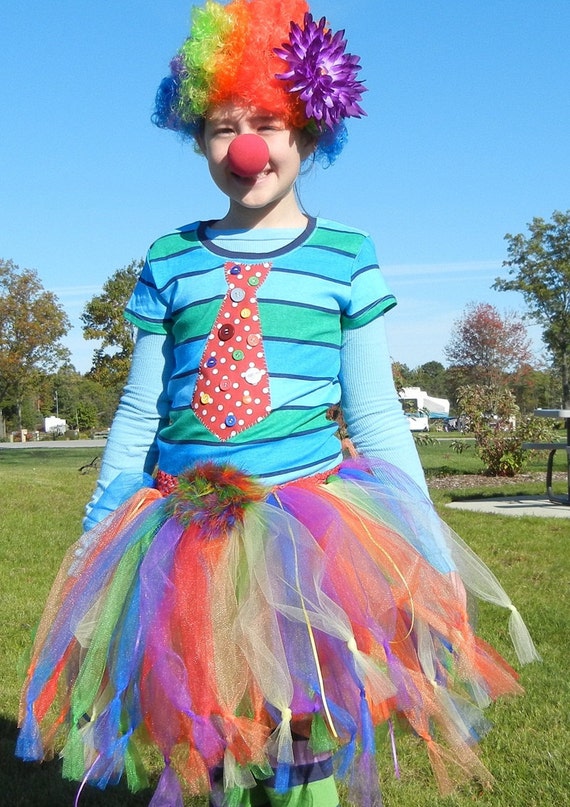 Items similar to Clown, Rainbow Bright Tutu Costume sz 5T 6 6X 7/8 9 10 ...