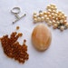 Crab Fire Agate Pearls Silver Pendant Focal Bead Kit DIY