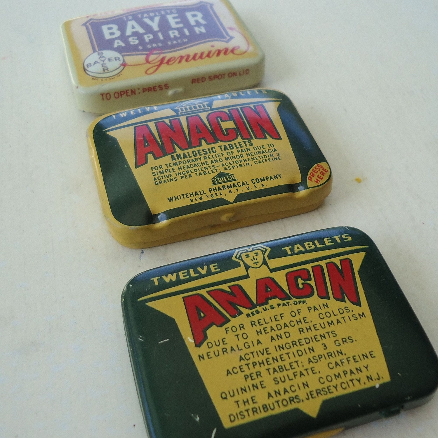 Anacin Aspirin Tin