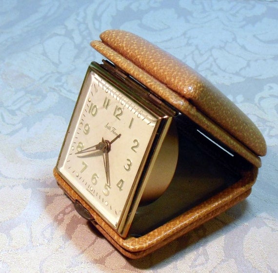 Vintage travel alarm clock Seth Thomas made in Germany with