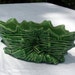 Green McCoy pottery Planter - Emerald green double cornucopia McCoy windowsill flowerpot with ribbon from 1950s Genuine