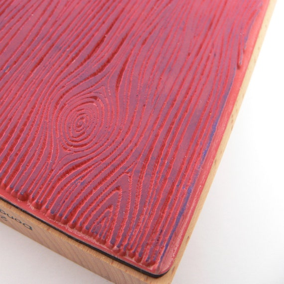 ON SALE Large faux bois wood rubber stamp wood grain tree