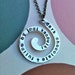 LIMITED EDITION...Swirl Around Necklace....Hand Stamp your own phrase