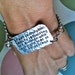 Drop Baby Drop-Original Rustic Hammered Hand Stamped Personalized Phrase Bracelet