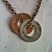 MEN OR WOMEN--Mixed Metal Customizable Washers...Personalized Hand Stamped Necklace