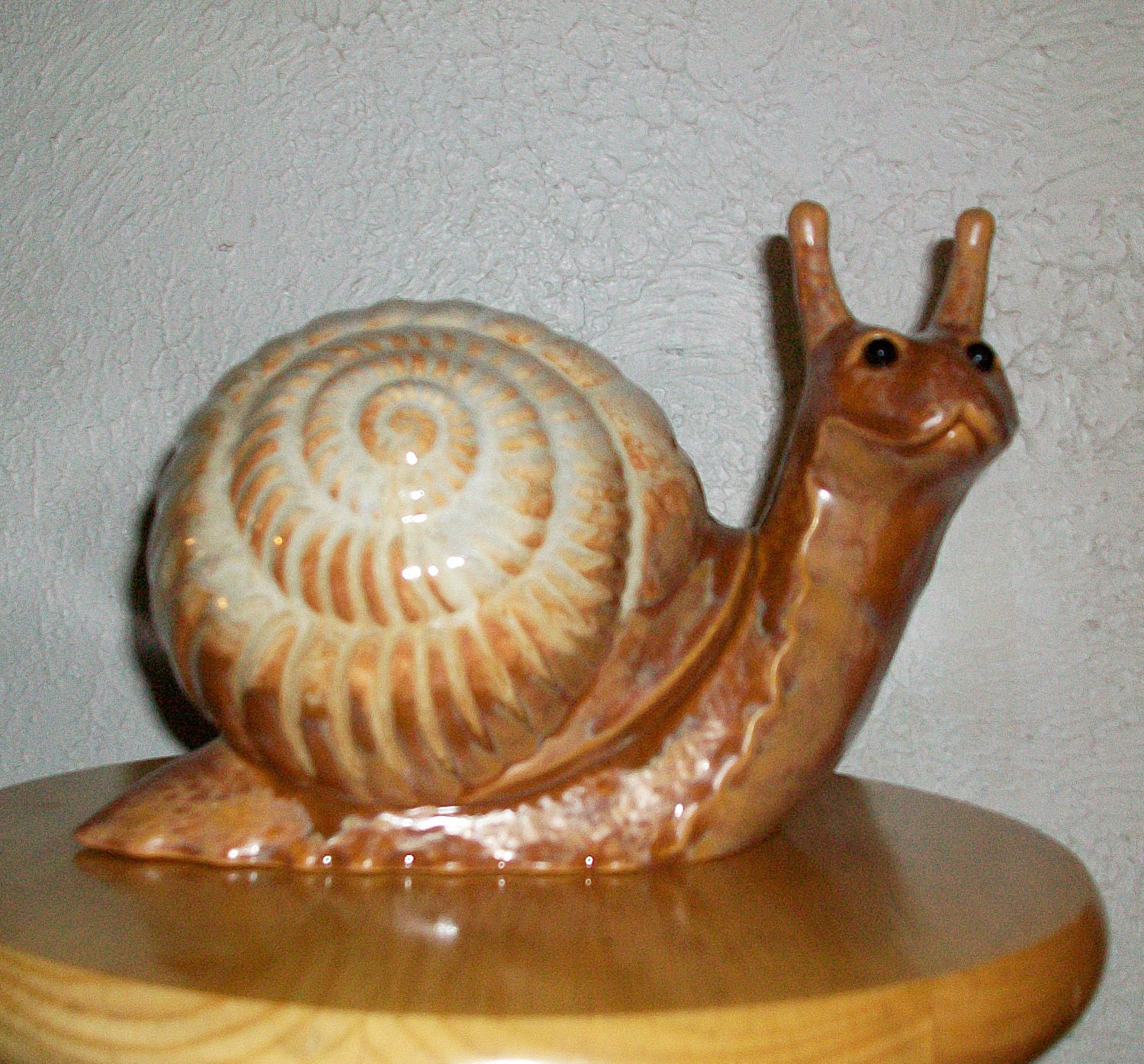 Hazelnut Cappuccino Ceramic Garden Snail by sandsceramics on Etsy