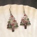 Large Sterling Christmas Tree Earrings E4333