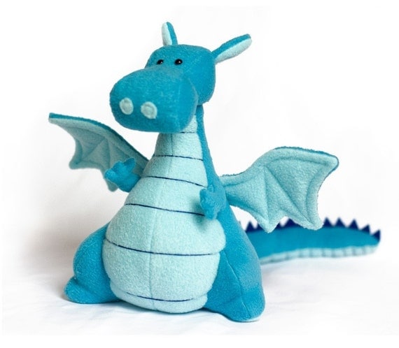 giant blue dragon stuffed animal