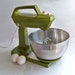1970's Avocado Green Sears Stand Mixer with Beaters & 2 Bowls