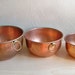 Set of 3 Coppercraft Guild Solid Copper Mixing Bowls "Nice Patina"