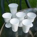 Milk glass Vase, Tumblers