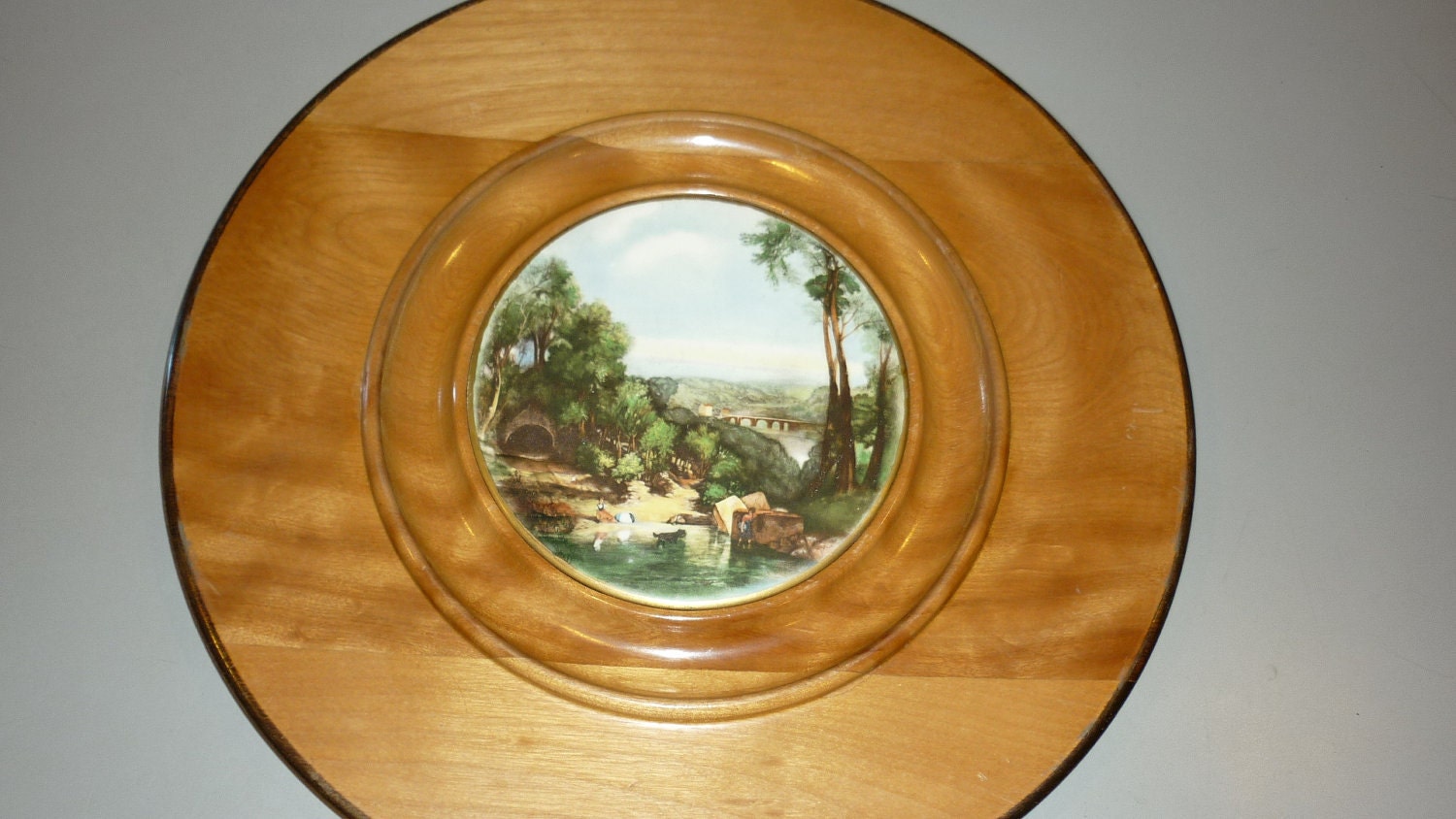 Vintage Wood Plate Wall Hanging Haute Juice