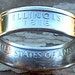 2003 Silver Illinois State Quarter Coin Ring in a size 8