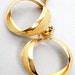 70's Diva Earrings in Gold Tone with Dotted Pattern