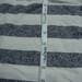 Grey and Cream wide strip KNIT fabric PIECES Vintage