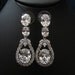 3 stone bridal earrings, wedding earrings, fasion, oval shape CZ cubic zirconia earrings, wedding jewelry, bridal jewelry