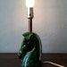 Art Deco Green Horse Head Lamp