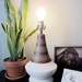 RESERVED FOR BETH - 1950s Large Two Tone Pottery Lamp
