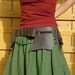 Leather Utility Belt Bag Steampunk Hip Bag with Pockets in Dark Brown