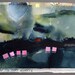 collage paper pink blue original abstract composition contemporary fine art night lake