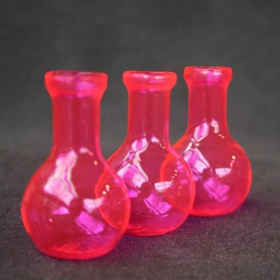 Pink fluo little vials series by MademoiselleChipotte on Etsy