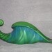 Vintage, blue and green, pottery, cornucopia, Haeger planter