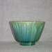 Small, green and gold, vintage, ceramic, aqua planter or cache pot