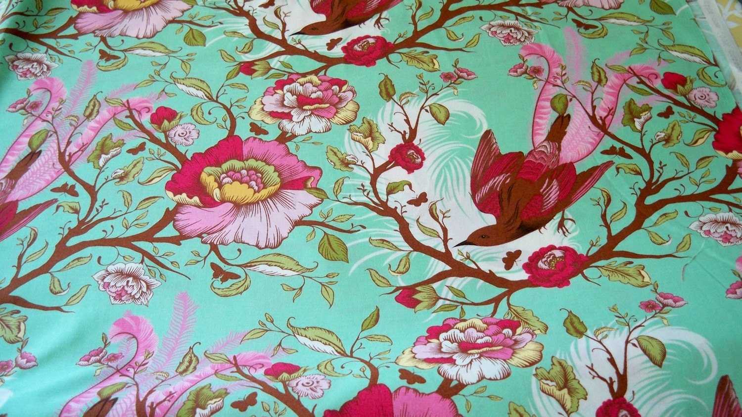 One FQ Tula Pink Plume Aviary Dreamscape AquaOOPModa