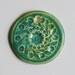Handmade Ceramic Floral Pendant in Green1 1261112
