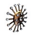Vintage 1950s Brooch Atomic Starburst