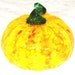 Blown Glass Pumpkin, Festive Harvest Yellow - by artisan Taylor Kelly