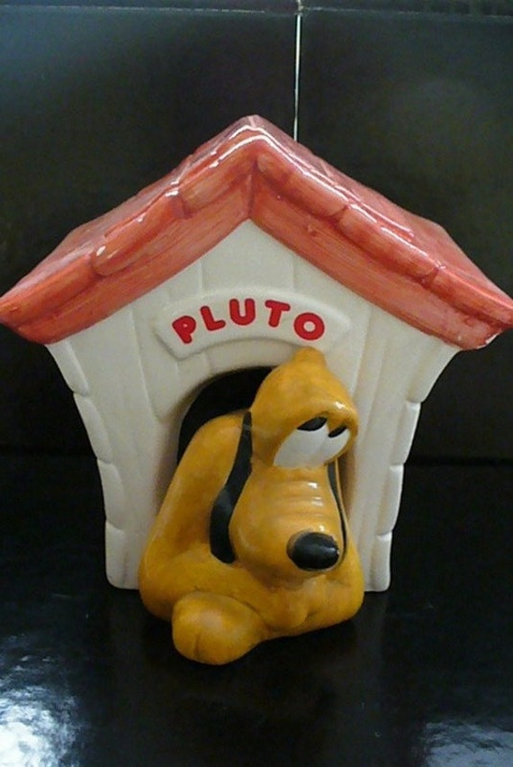 Ceramic Pluto in Doghouse Ceramic